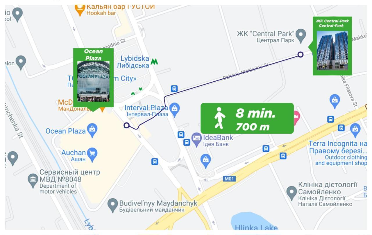 קייב Petrovdom 11-212 In Rc Central Park Residence Complex מראה חיצוני תמונה